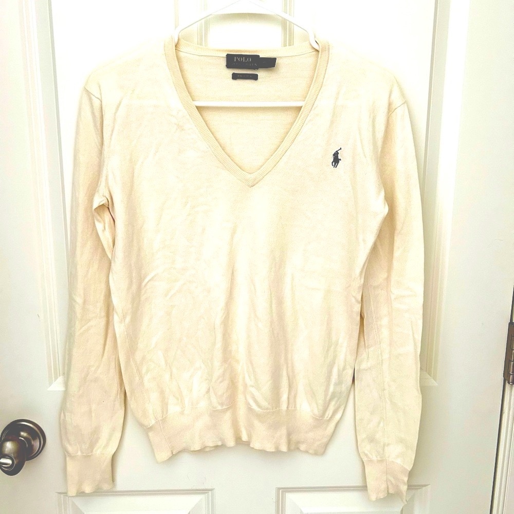 Ralph Lauren puma cotton light yellow sweater